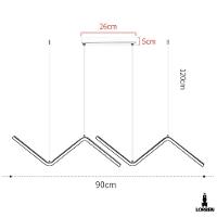 Luminária Led Lustre Pendente Teto Moderno Sala Cozinha Com Controle Remoto Gt6116 - 3