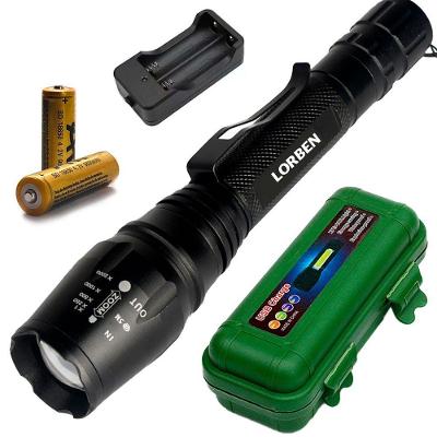 Lanterna Led Cree Xml T6 Tática Lorben 2.140.000 Lúmens 788.000w Zoom De 1x A 2000x Gt6005