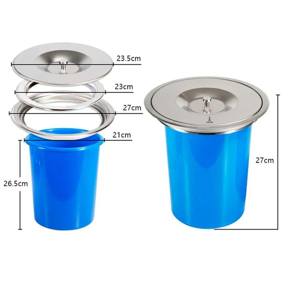 Lixeira De Embutir Lorben Pia Bancada Cozinha 3 Litros Com Tampa Aço Inox Gt6038 - 8
