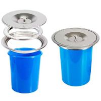 Lixeira De Embutir Lorben Pia Bancada Cozinha 3 Litros Com Tampa Aço Inox Gt6038 - 1