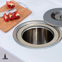 Lixeira De Embutir Lorben Pia Bancada Cozinha 3 Litros Com Tampa Aço Inox Gt6038 - 6