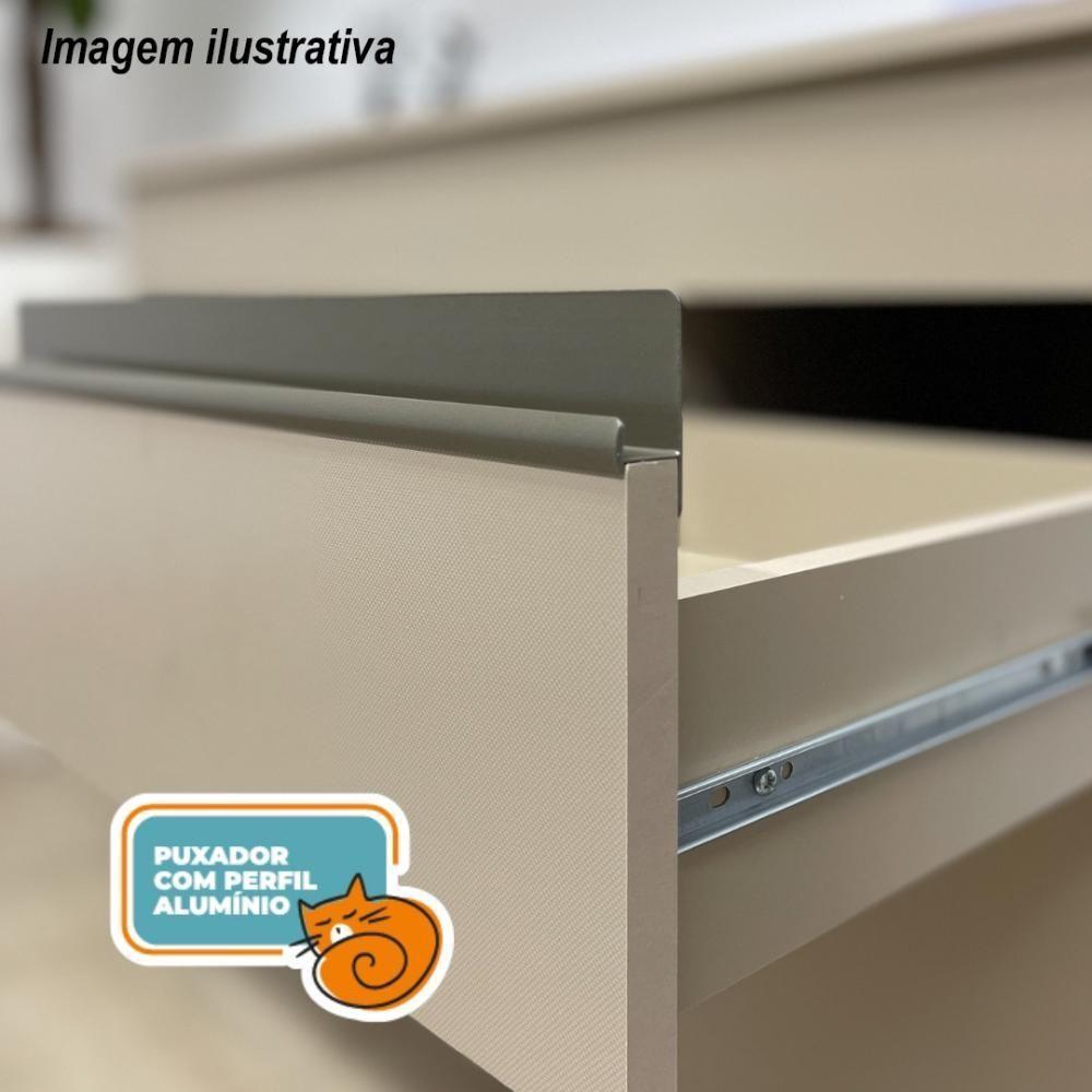 Armário De Cozinha Completa 120 Com Balcão Com Tampo 9 Portas Line Freijó Supremo - 7