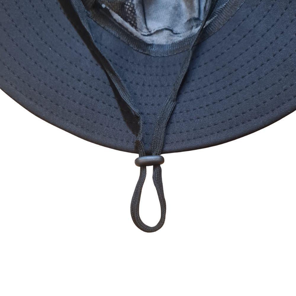 Chapéu Dk Pescador Australiano Canavieiro Respirável Camping Preto - 5