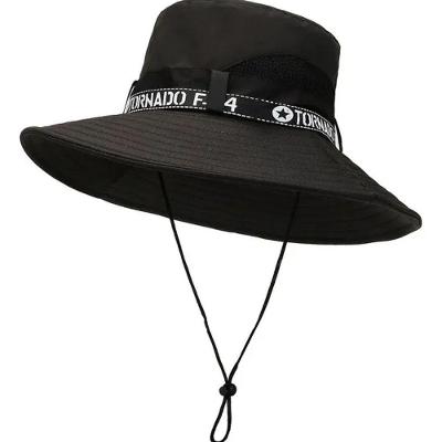 Chapéu Dk Pescador Australiano Canavieiro Respirável Camping Preto