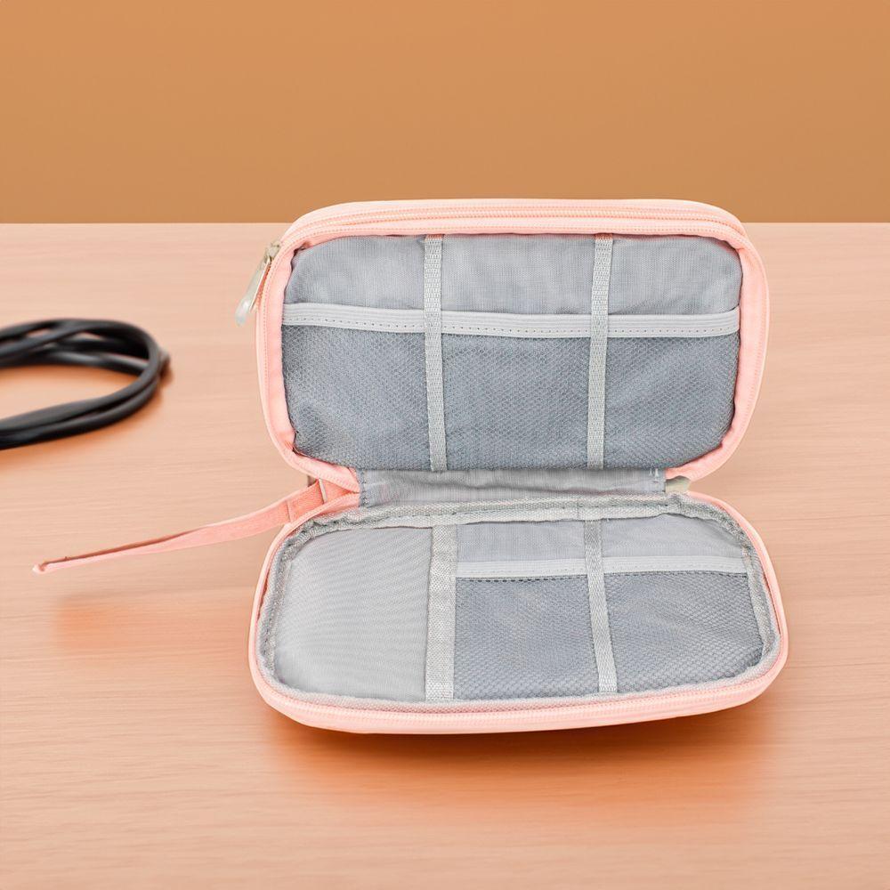 Bolsa Organizadora Cabos Fios Eletrônicos Estojo Case Bag Rosa - 3