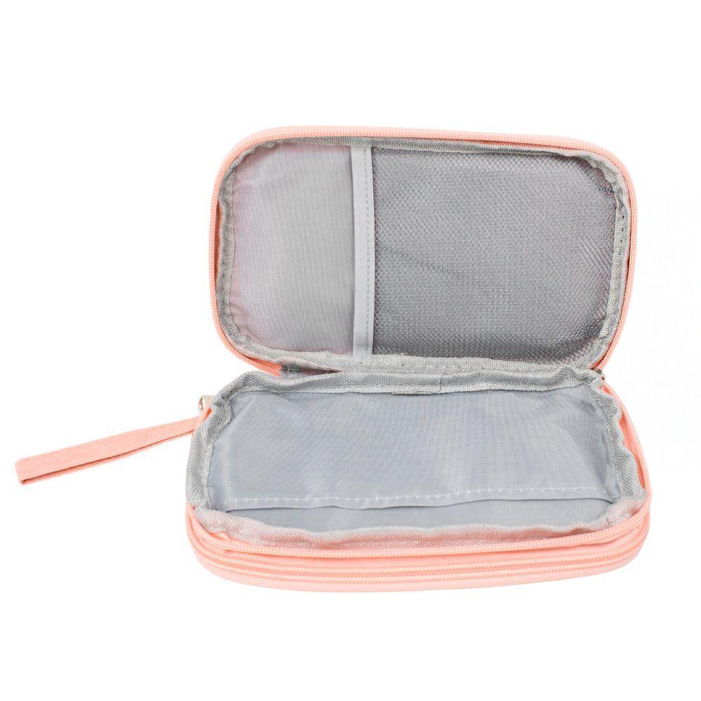 Bolsa Organizadora Cabos Fios Eletrônicos Estojo Case Bag Rosa - 4