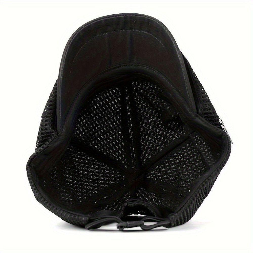 Boné Britanico De Malha Respirável Estilo Casual Fashion Unissex Ajustavel Preto - 3