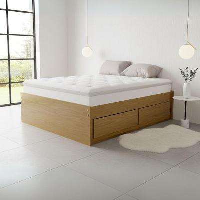 Cama Base Box Casal Em Madeira Maciça Libanesa Com 4 Gavetas E Estrutura Reforçada