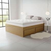 Cama Base Box Casal Em Madeira Maciça Libanesa Com 4 Gavetas E Estrutura Reforçada - 1
