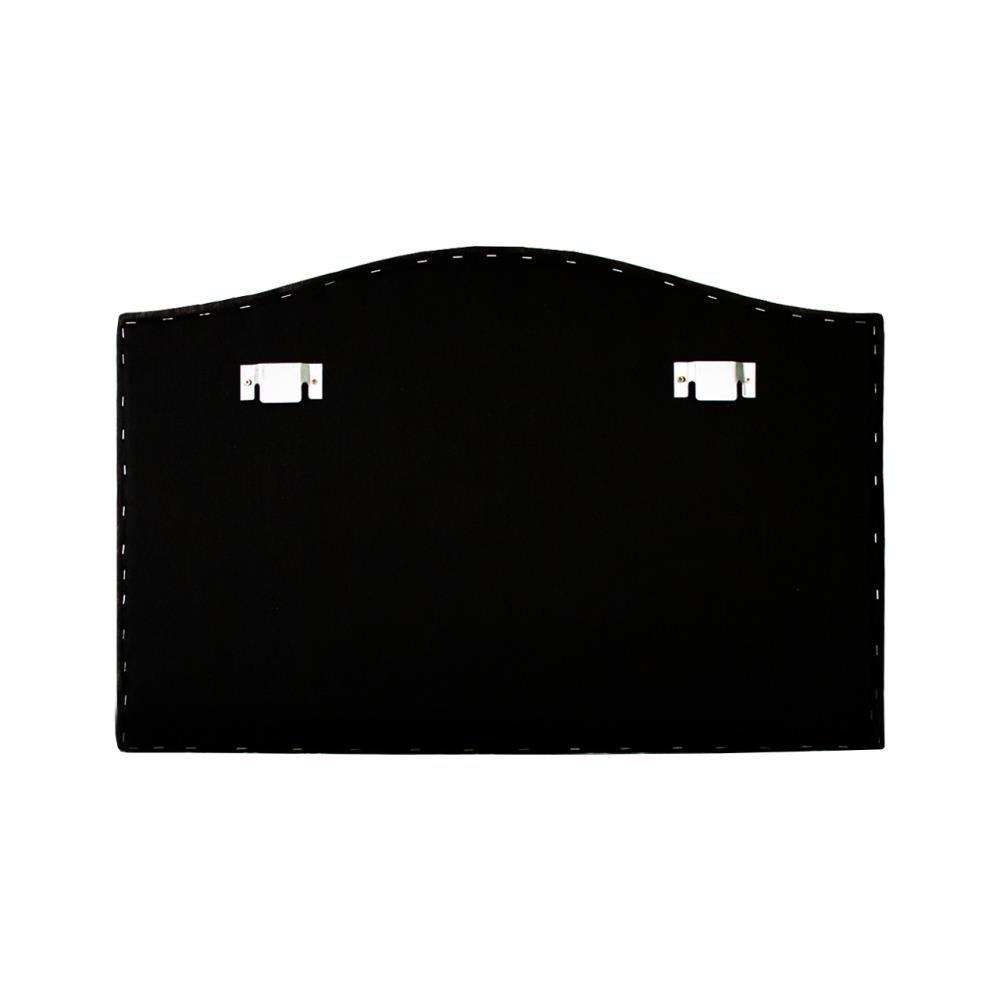 Cabeceira Solteiro Curva Luxo 90x60 Suede Bege - Tachas Fumê - 5