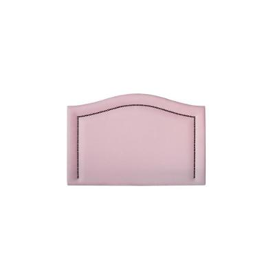 Cabeceira Solteiro Curva Luxo 90x60 Courino Rosa - Tachas Fumê