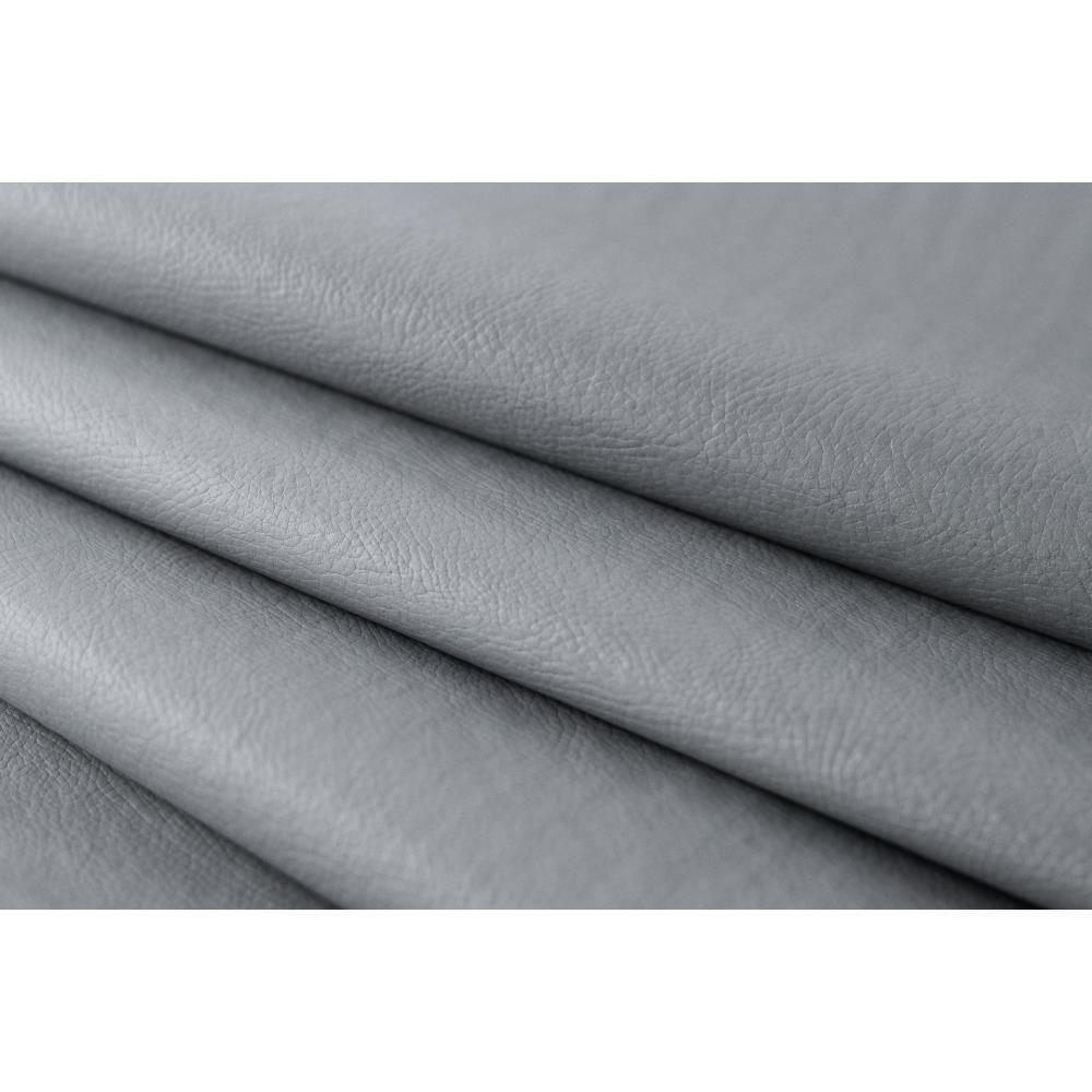 Cabeceira Solteiro Curva Luxo 90x60 Courino Cinza - Tachas Fumê - 4