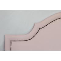 Cabeceira Casal Provençal Luxo 140x60 Courino Rosa - Tachas Fumê - 3
