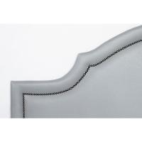 Cabeceira Casal Provençal Luxo 140x60 Courino Cinza - Tachas Fumê - 3