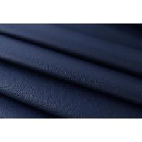 Cabeceira Casal Curva Luxo 140x60 Courino Azul - Tachas Fumê