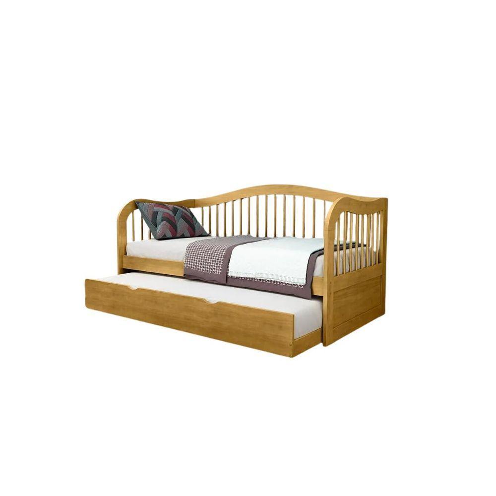 Bicama Madeira Maciça Rubi Com Auxiliar Na Cor Imbuia 2 Colchões Ortobom D28 - 8