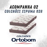 Bicama Madeira Maciça Rubi Com Auxiliar Na Cor Imbuia 2 Colchões Ortobom D28 - 7