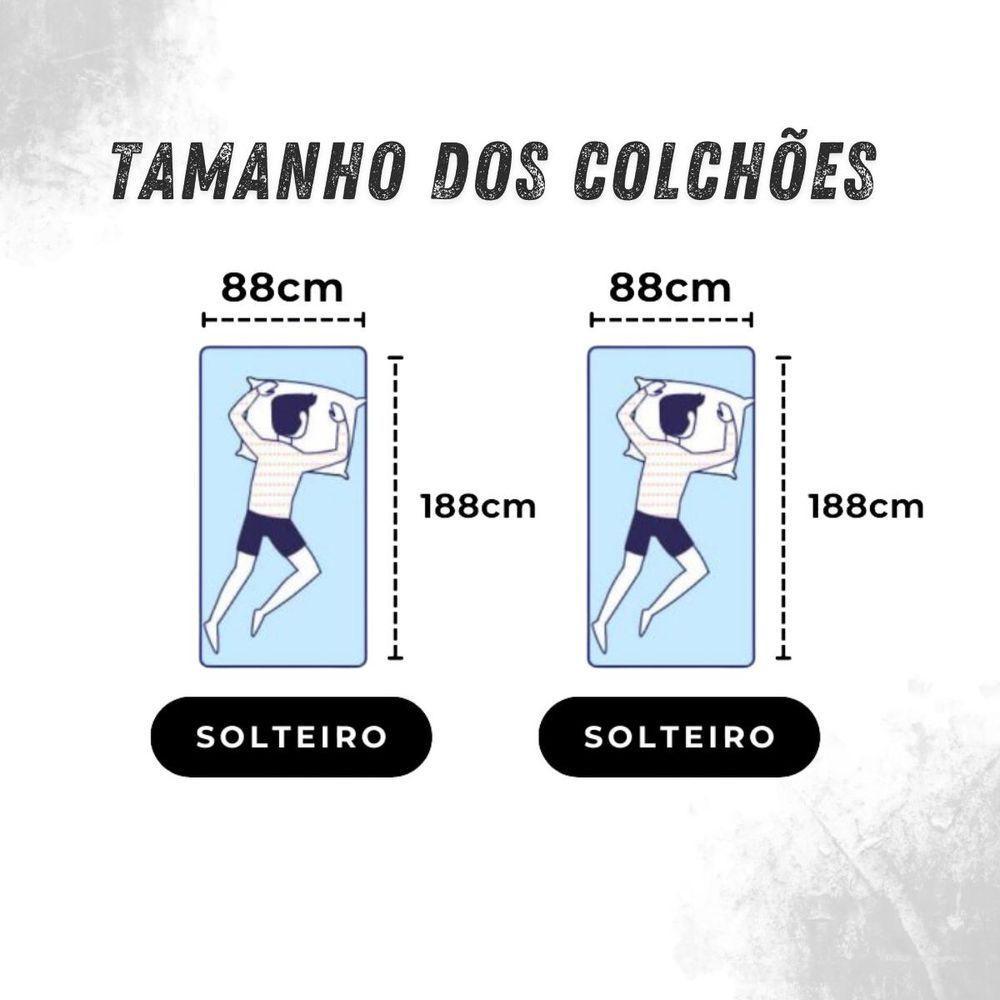 Bicama Esmeralda Cor Castanho + 2 Colchões Ortobom D28 - 6