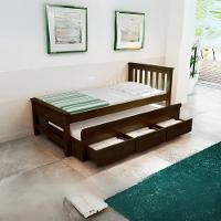 Bicama Esmeralda Cor Castanho + 2 Colchões Ortobom D28 - 1