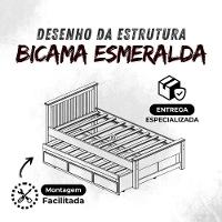 Bicama Esmeralda Cor Castanho + 2 Colchões Ortobom D28 - 8