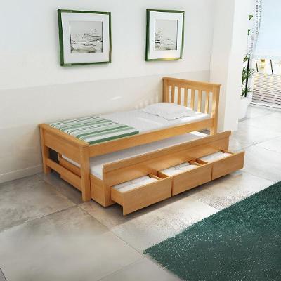 Bicama 3 Gavetas Esmeralda Cor Mel + 2 Colchões Ortobom D28