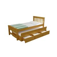 Bicama 3 Gavetas Esmeralda Cor Imbuia + 2 Colchões Ortobom D28 - 2