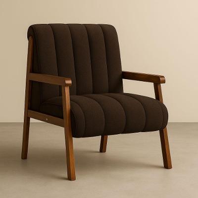 Poltrona Conceito Belga Bouclé Premium Marrom