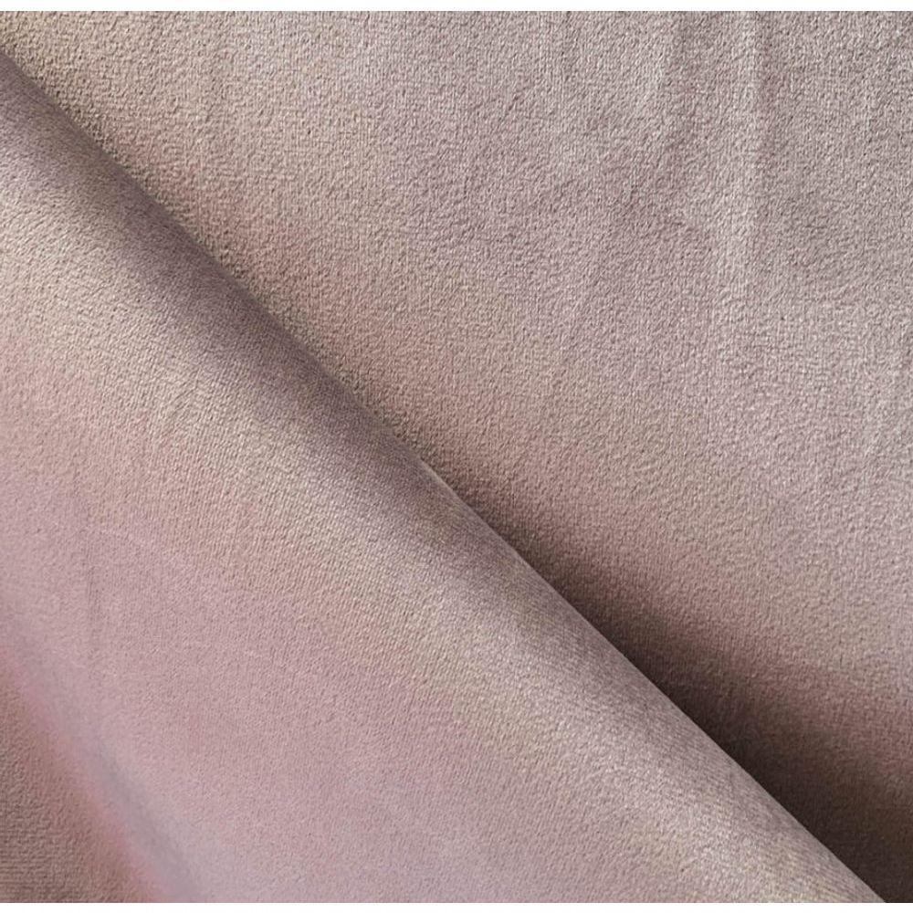 Poltrona Amamentação Conforto Com Mini Puff Veludo Premium Rosa - 4