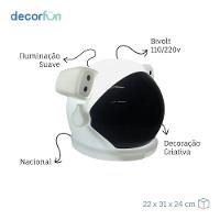 Luminária Capacete De Astronauta 3d Decoração Criativa Bivolt - 3
