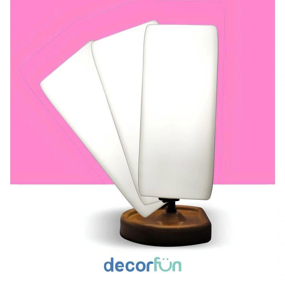 Espelho Maquiagem Iluminado Articulado Com Aumento Base De Madeira - 2