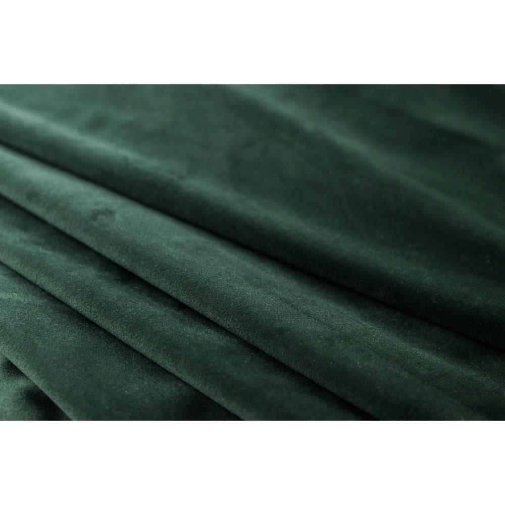 Cabeceira Solteiro Curva Luxo 90x60 Veludo Verde - Tachas Fumê - 4