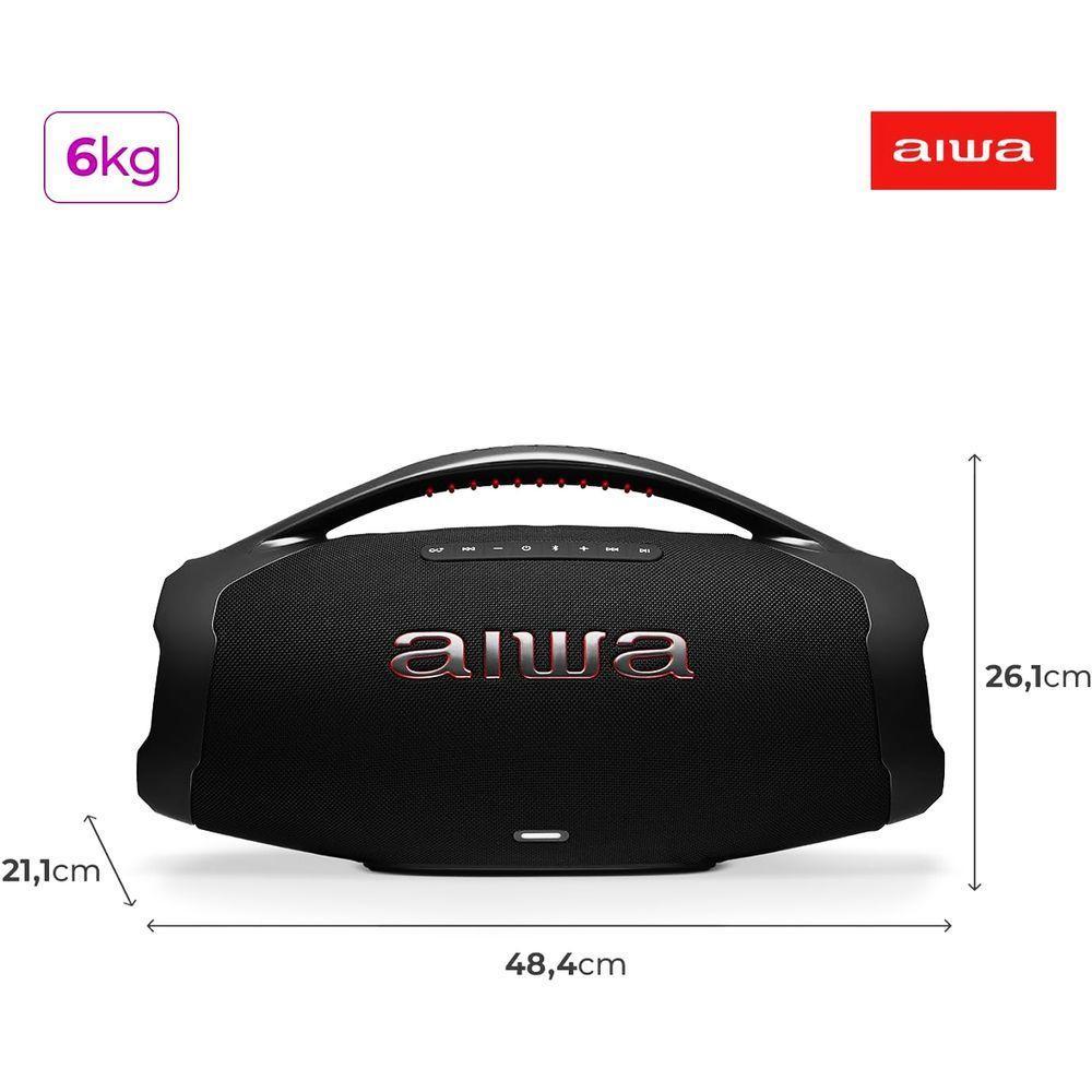 Caixa De Som Boombox Plus Aiwa BBS-01B 200W BT 30H IP66 USB - 8
