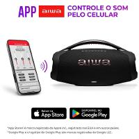 Caixa De Som Boombox Plus Aiwa BBS-01B 200W BT 30H IP66 USB - 6