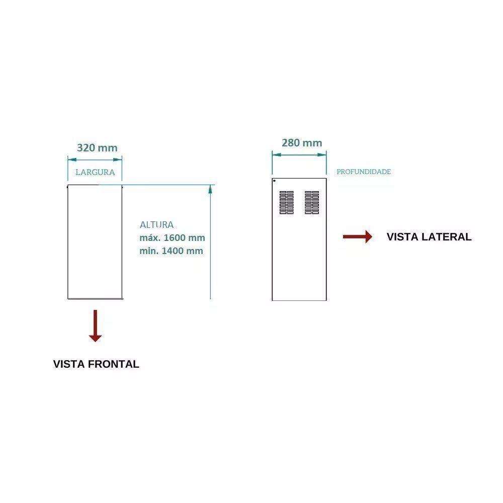 Duto Coifa Ilha Para Fogatti Nardelli Terim 1,40-1,60m Inox - 2