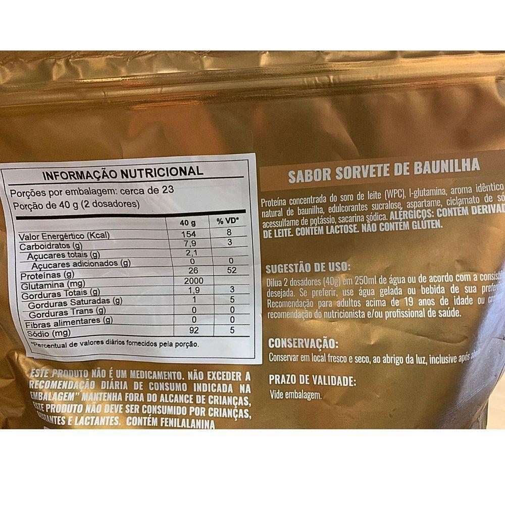 Whey Protein Concentrado 100% Reall Nutrition 900g Proteina Sabor Sorvete Baunilha - 3