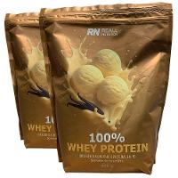 Kit 2 Whey Protein Concentrado 100% Reall Nutrition 900g Sabor Sorvete Baunilha - 1