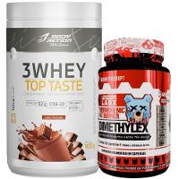 Kit Termogênico Dimethylex + Whey Protein 3w Body Action Sabor Chocolate - 1