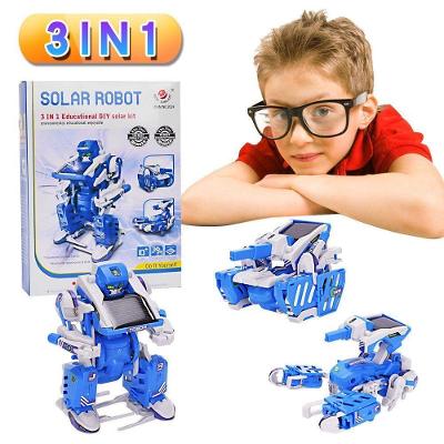 Kit Robo Solar 3 Em 1 Educacional Robotica Brinquedo De Montar Kit Completo Eletronica Tanque Caminhao Escorpiao