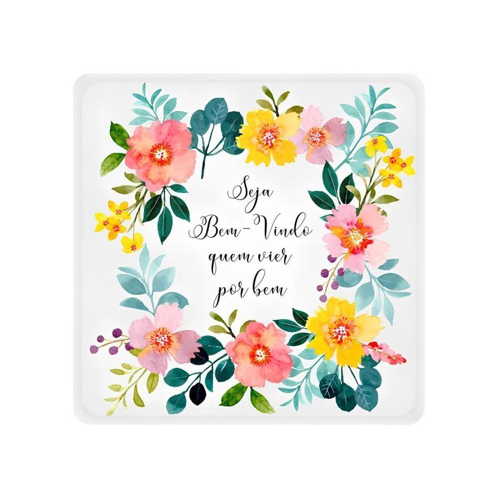 Enfeite De Porta Iluminado Quadrado Seja Bem-vindo Bivolt - 1