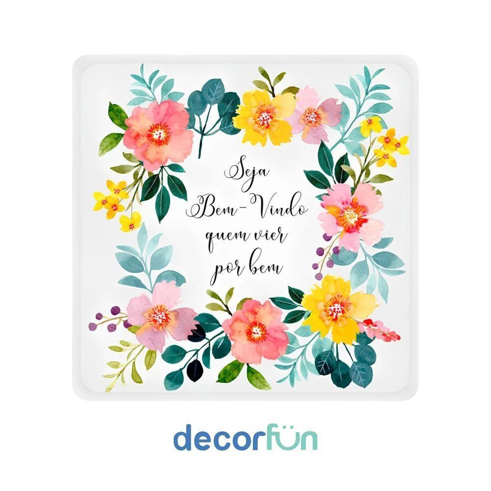 Enfeite De Porta Iluminado Quadrado Seja Bem-vindo Bivolt - 2