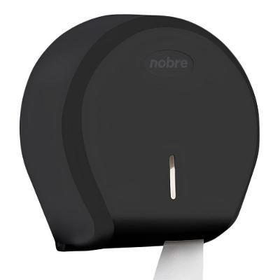 Dispenser Elegante Para Papel Higiênico Rolão 300-500m - Preto, Ideal Para Banheiros Públicos