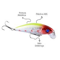 Isca De Pesca Plástico Abs Formato Peixe Imita Presa Resistente Branca - 3