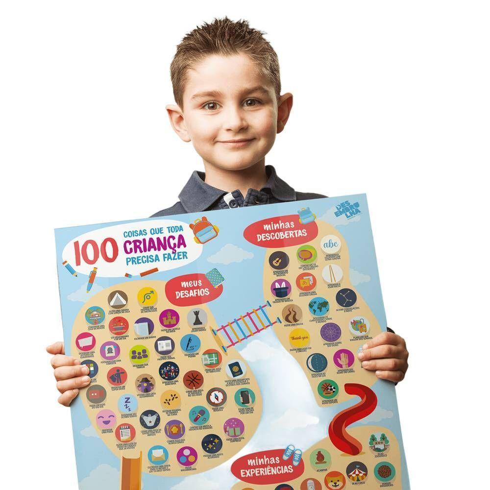 Pôster Interativo: 100 Atividades Criativas Para Diversão E Aprendizado Infantil - 1