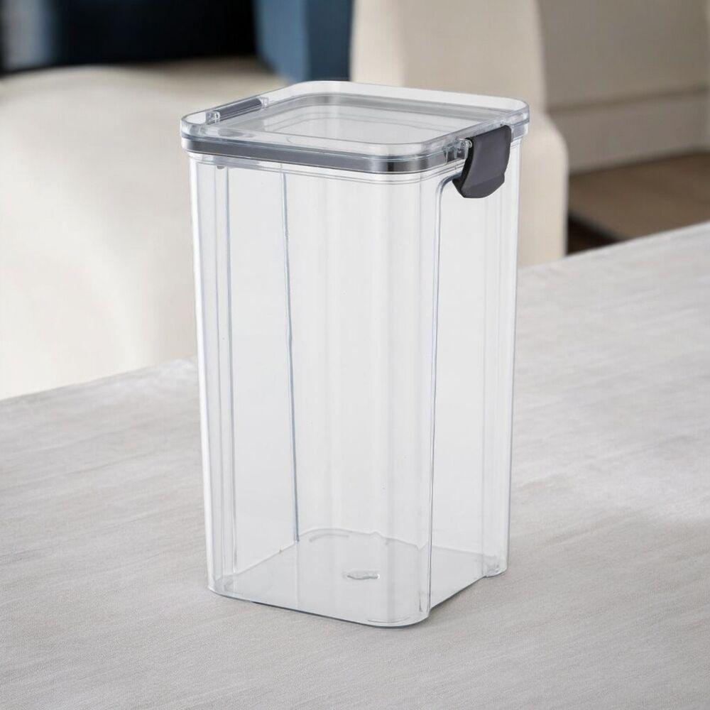 Pote Hermético Quadrado 1,3l Com Tampa De Vedação Segura - Organize Sua Cozinha! - 2