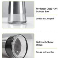 Kit Galheteiro Inox Vidro Com Suporte Porta Azeite Vinagre Completo 3 Pecas Cozinha Luxo 230mlrte De Metal 3 Pecas Cozin - 7