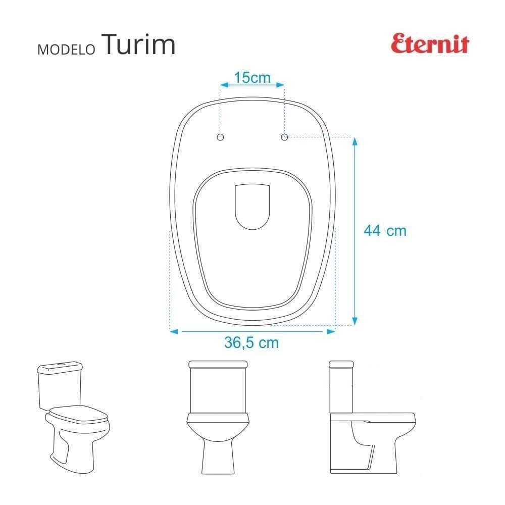 Assento Sanitario Decorado Borboleta Turim Para Vaso Eternit - 3