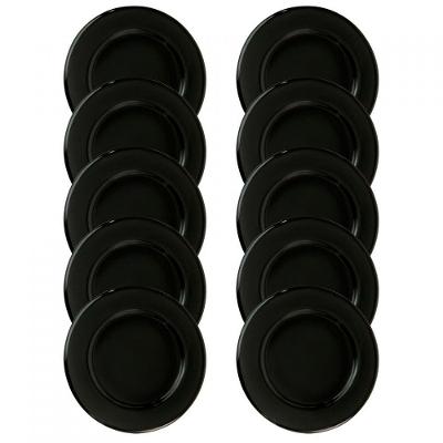 Espalhador Grande para Cooktop Fogatti Sabaf Esmaltado Kit 10 Peças Compatível 10cm Preto