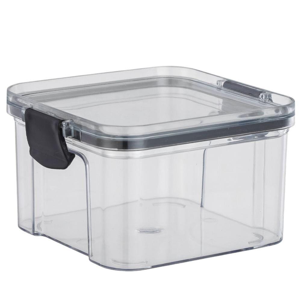 Pote Hermético Quadrado 460ml Com Tampa Inovadora - Organização Prática Para Sua Cozinha - 3