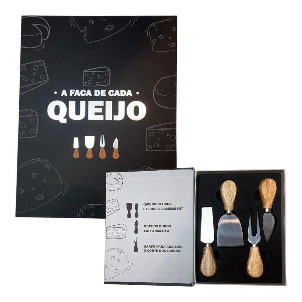 Kit Com 4 Peças Para Queijo Com Caixa Criativa Fromelier Sortido - 2