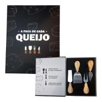 Kit Com 4 Peças Para Queijo Com Caixa Criativa Fromelier Sortido - 2